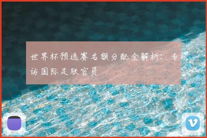 世界杯预选赛名额分配全解析：专访国际足联官员