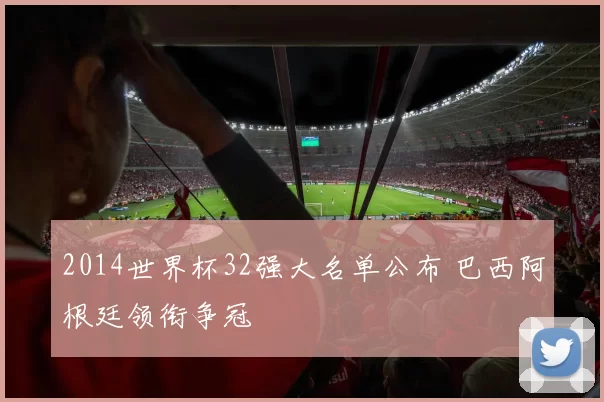 2014世界杯32强大名单公布 巴西阿根廷领衔争冠